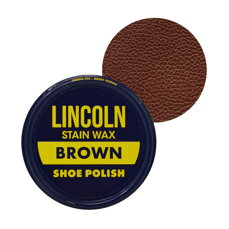 Lincoln Brown Stain Wax Shoe Polish