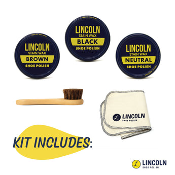 Lincoln Shoe Shine Kit - Lincoln Shoe Polish