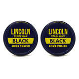 Original Stain Wax Shoe Polish - Black (Pack of 2) - Lincoln Shoe Polish