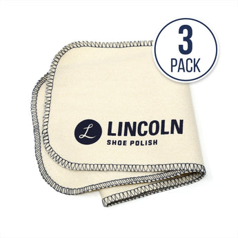 Professional Shine & Buff Cloth (Pack of 3) - Lincoln Shoe Polish